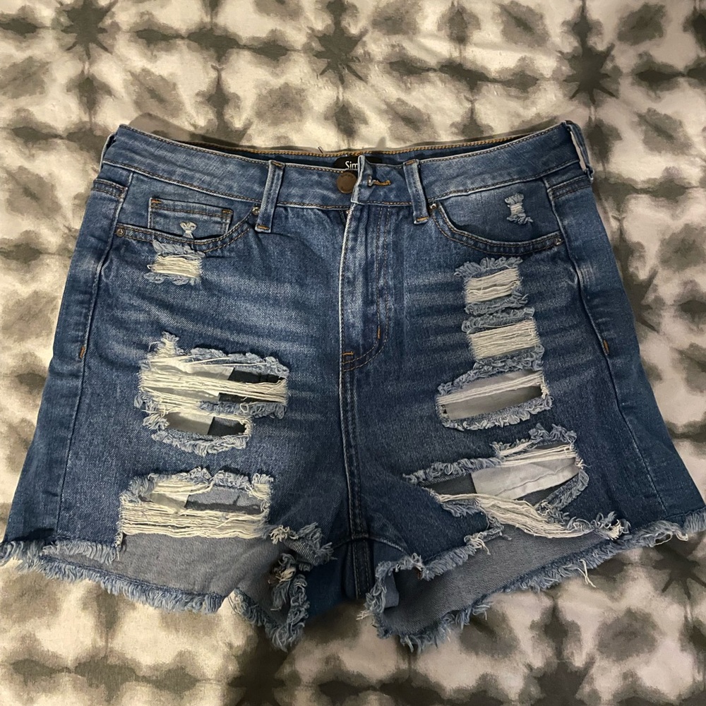 denim shorts